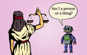 Read more about the article What boundaries of legal personhood ought to exist for non living entities versus living non human entities.